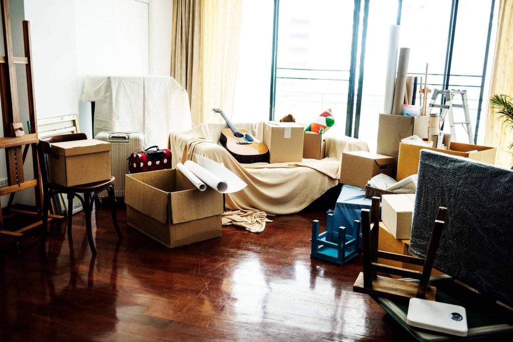 Hartford, CT hoarder house with furniture and belongings still inside before an as-is home sale